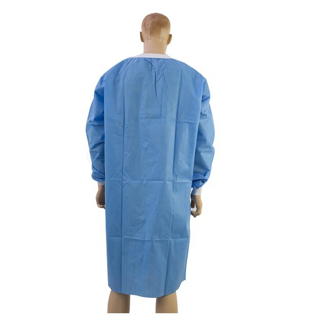 Одноразовый защитный трикотажный воротник лабораторного халата с трикотажной манжетой