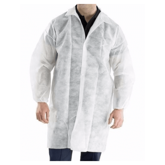 Воротник рубашки лабораторного халата из нетканого материала с карманами и без них Медицинское химическое пальто Vistit
