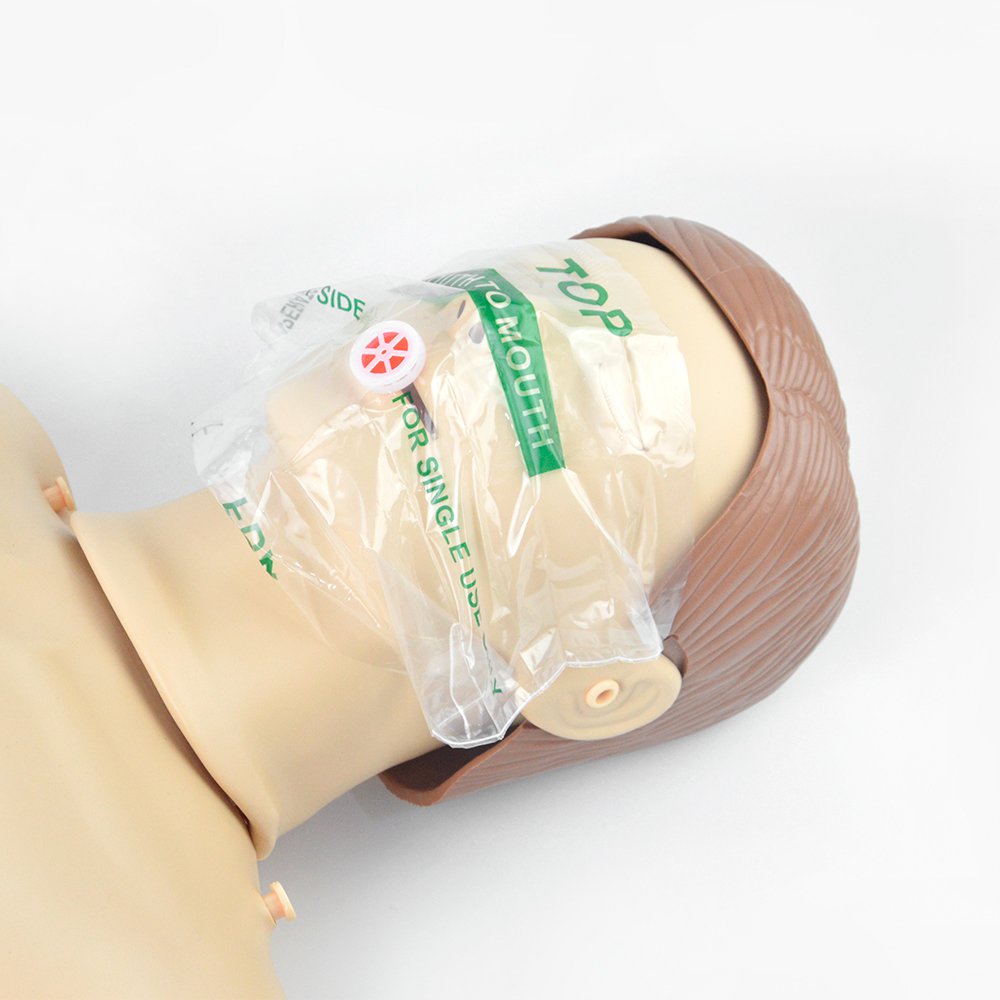 Брелок Маска для лица CPR Одноразовая маска для дыхания рот в рот с клапаном