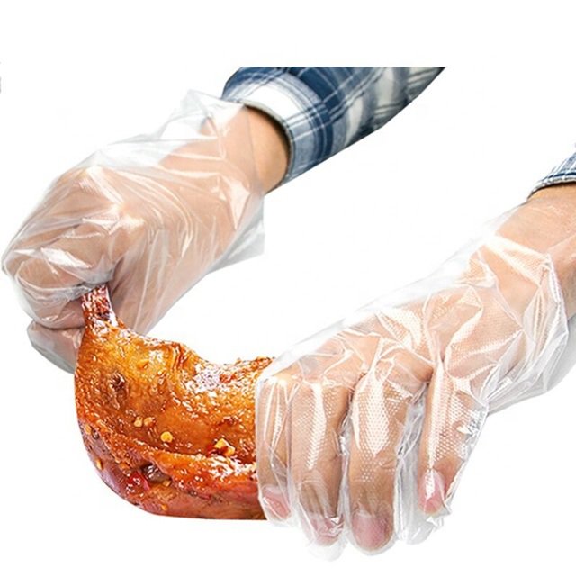 Одноразовые чистящие средства для перчаток из полиэтилена высокой плотности из прозрачного пластика