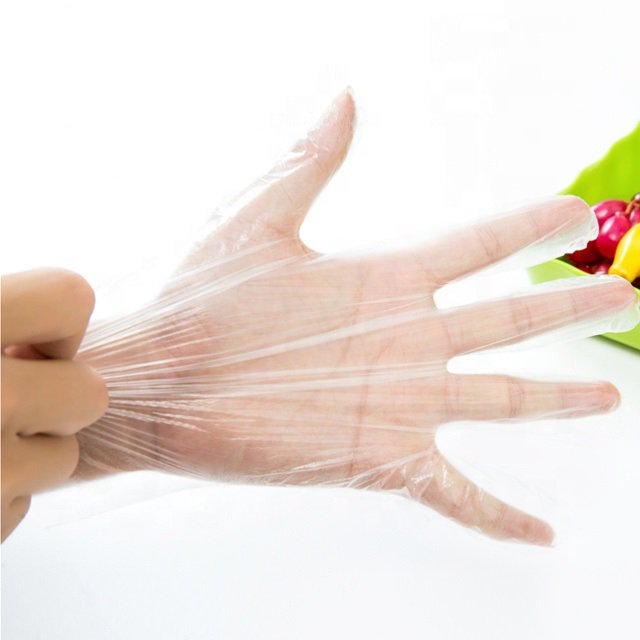 Одноразовые чистящие средства для перчаток из полиэтилена высокой плотности из прозрачного пластика