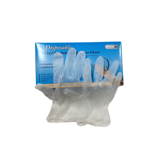 Одноразовые защитные перчатки из ПВХ для медицинского осмотра